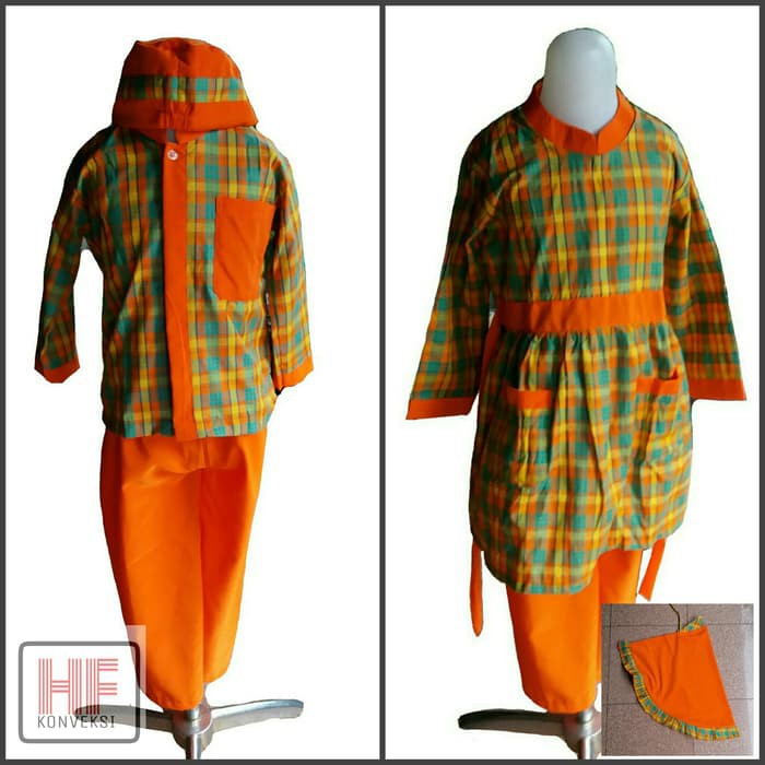 Seragam Anak Tk / Baju Muslim Tk Paud / Baju Muslim kotak Murah