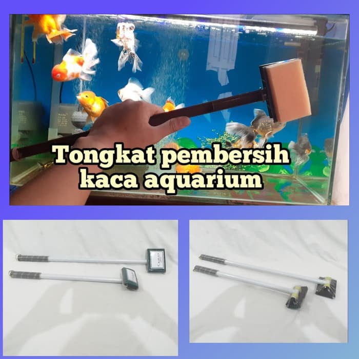 Alat Pembersih Kaca Aquarium Mobil Nako Gagang Paralon 40cm/Scraper