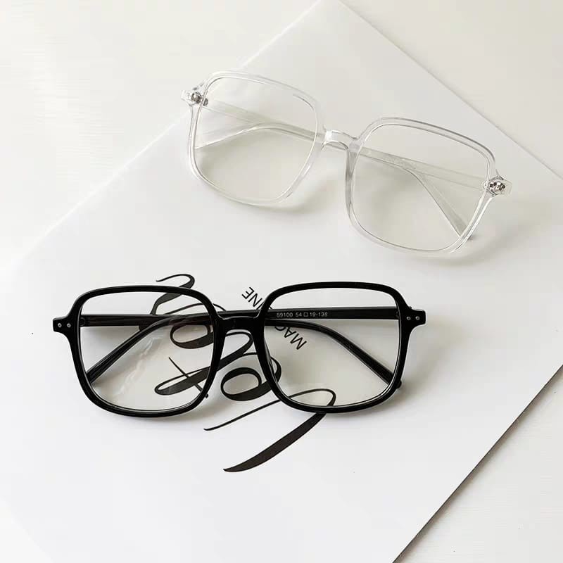 Kacamata Wanita Hitam Kotak Gaya Style Sunglasses Kaca Mata Fashion Eyewear Import Real Pict-5