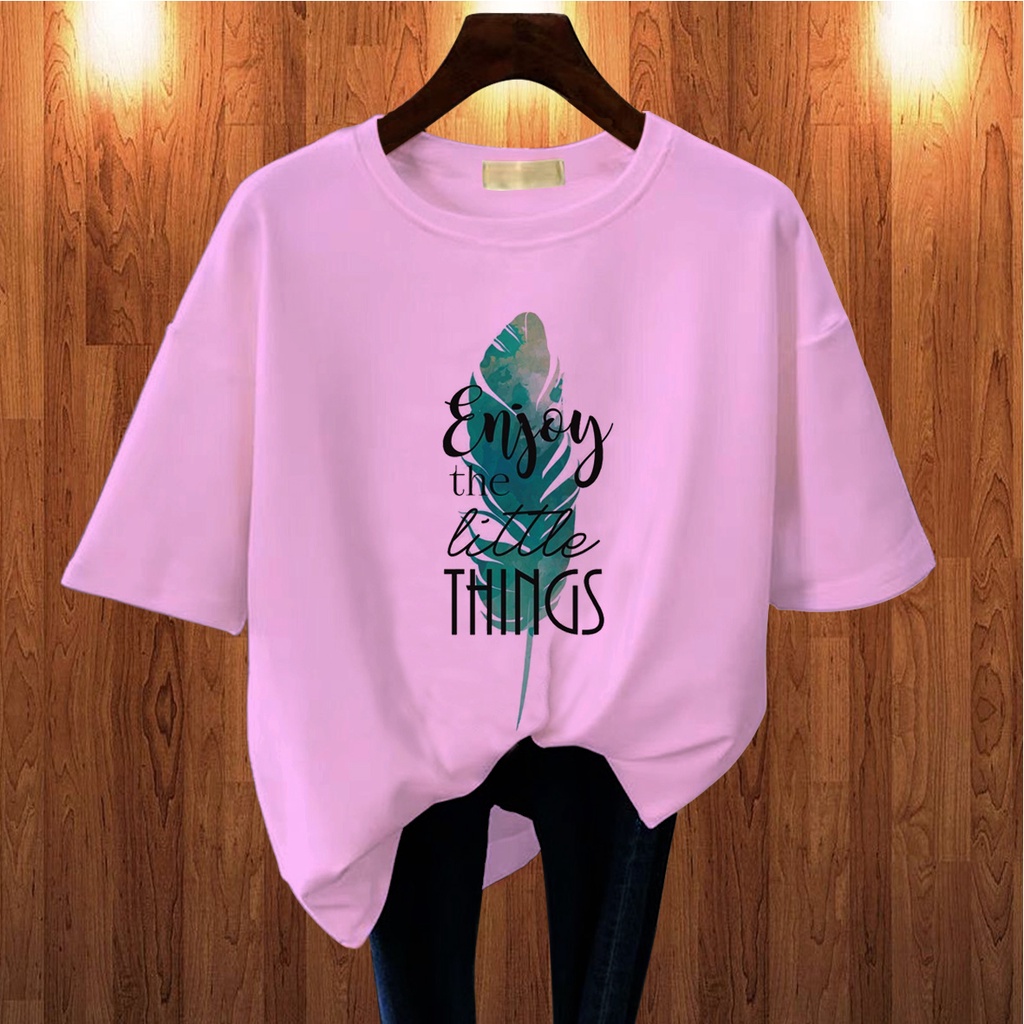 CALVIERO SHOP - BAJU KAOS WANITA DEWASA PRINT LITTLE THING CASUAL