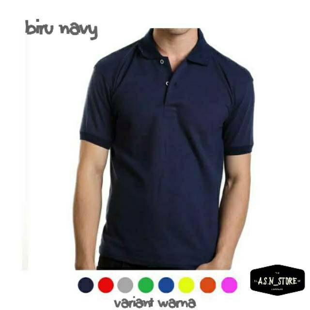 Kaos Kerah Polos Kaos Polo Kerah Lengan Pendek Pria Wanita - Kaos Polo Polos