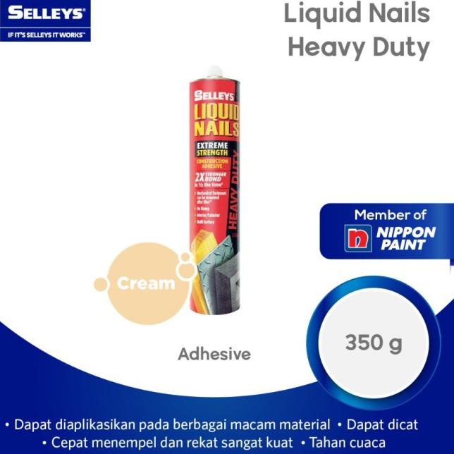 

♪ SELLEYS LIQUID NAILS HEAVY DUTY -350g- LEM KONSTRUKSI SANGAT KUAT ۝