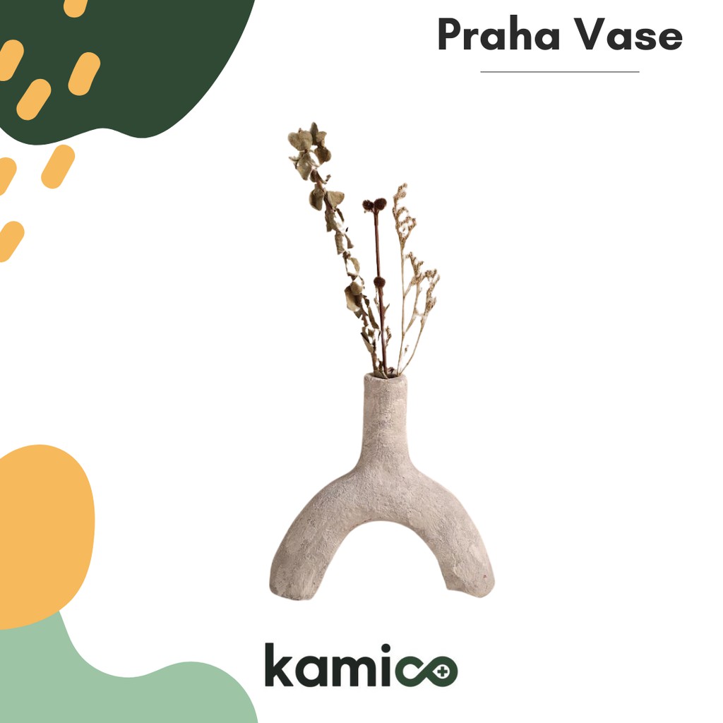 Praha Vas Aesthetic Vase Bunga Terakota / Pot Tanah Liat / Pot Terracotta