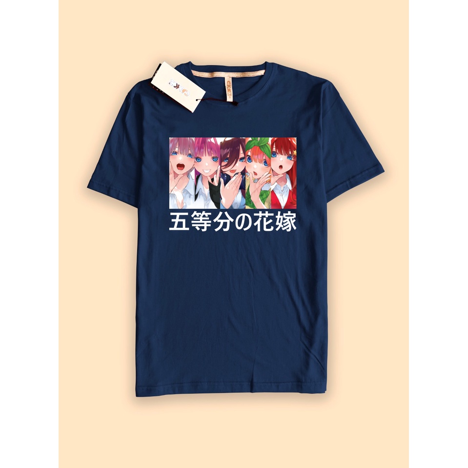 Kaos Tshirt Anime Go Toubun no hanayome waifu quintuplets