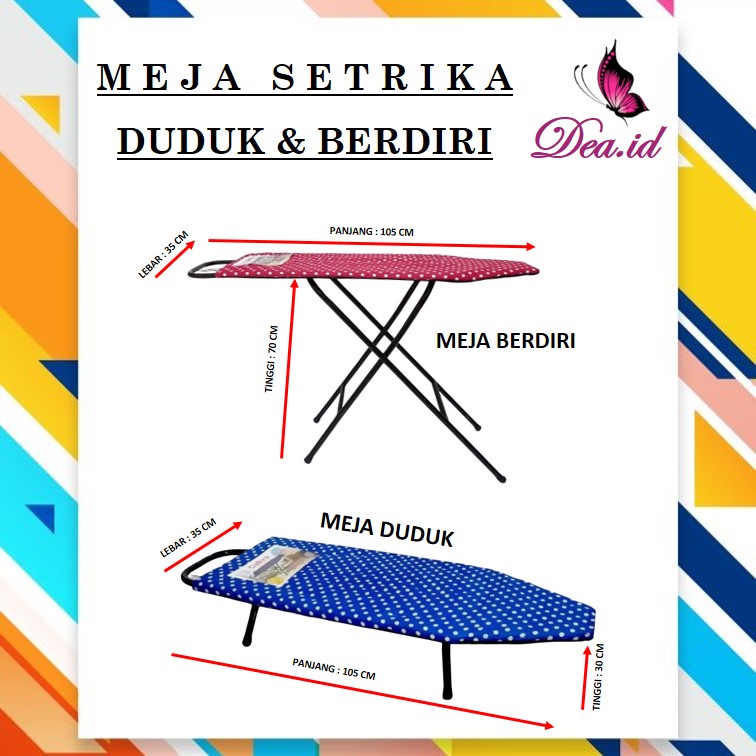 [DEASTORE] MEJA SETRIKA LESEHAN MEJA GOSOK MEJA SETRIKA LIPAT BESI UNTUK DUDUK MEJA SETRIKA DUDUK