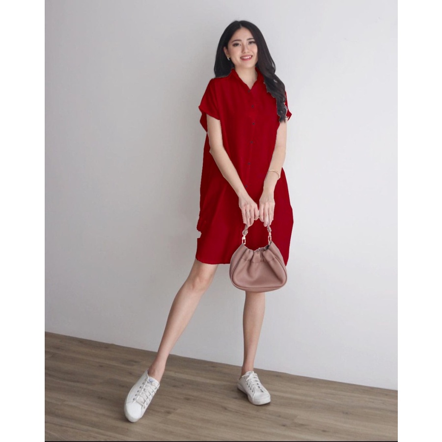 Baju Pesta Dress Tunik Wanita Remaja Casual Santai Cantik Style Korea Viral Terbaru 2022 Dress Gaun 