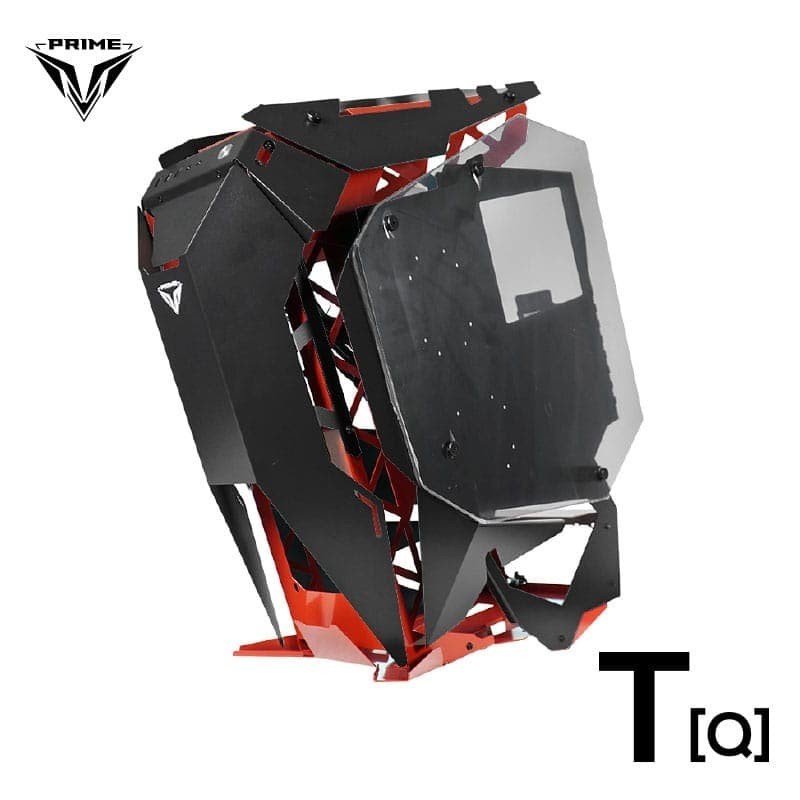 PRIME T-[Q] - ALUMUNIUM GAMING CASE - DUAL SIDE TEMPERED GLASS