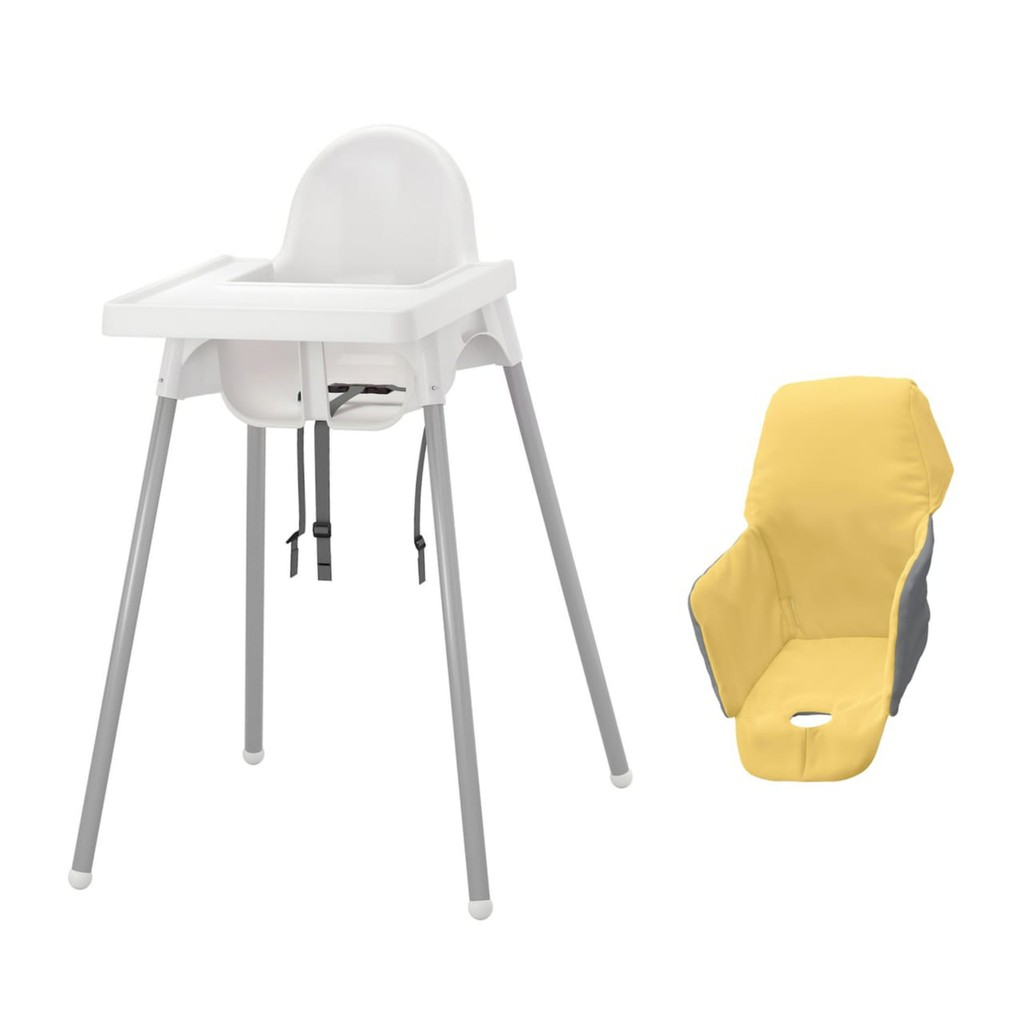 Ikea Antilop High Chair White With Cushion Yellow Sewa 1 Bulan Shopee Indonesia