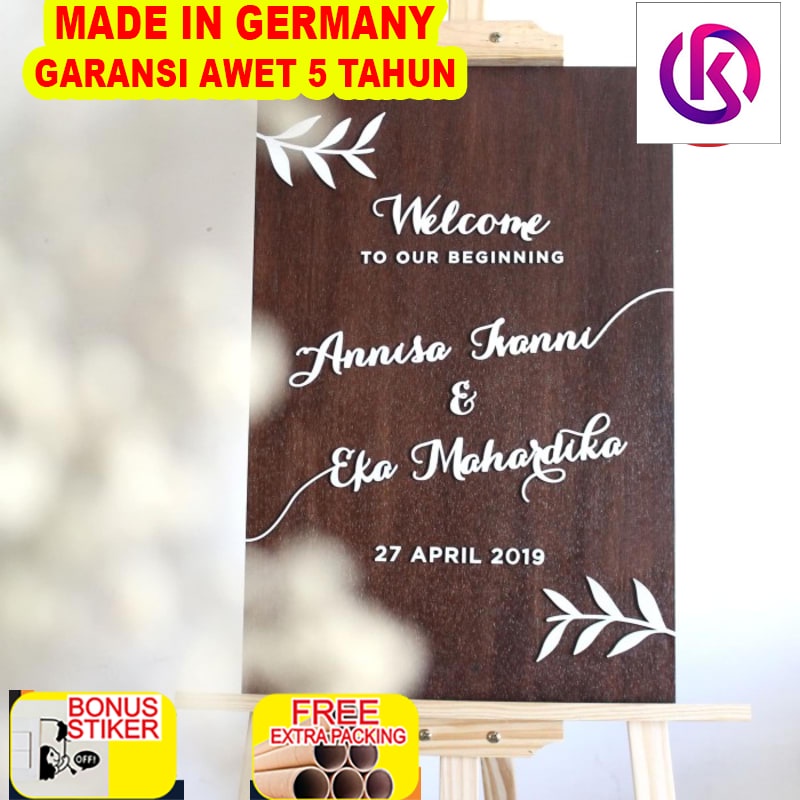 

Terlaris WELCOME SIGN 60x40 / WEDDING WELCOME SIGN / GUEST SIGN