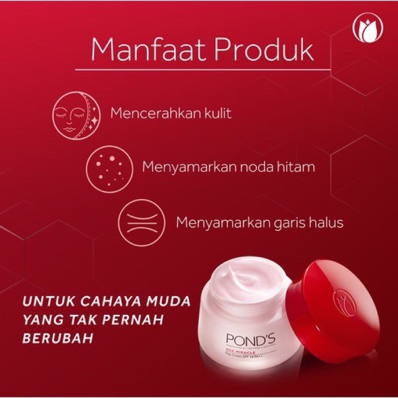 Ponds Age Miracle Night  Youthful Glow / Cream siang &amp; Malam 10gr