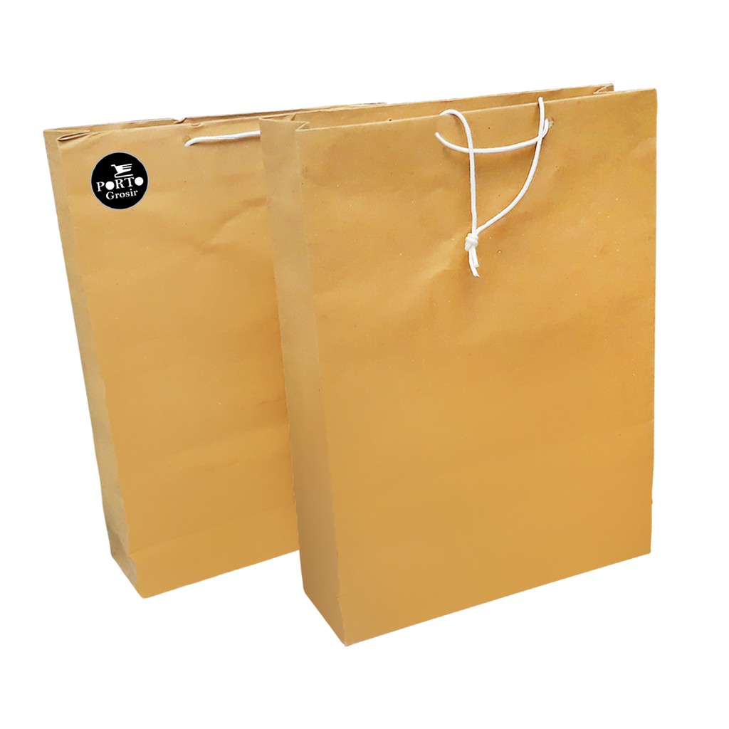 

Paperbag Paper Bag Kantong Kertas Goodiebag Tas Ultah Coklat Polos