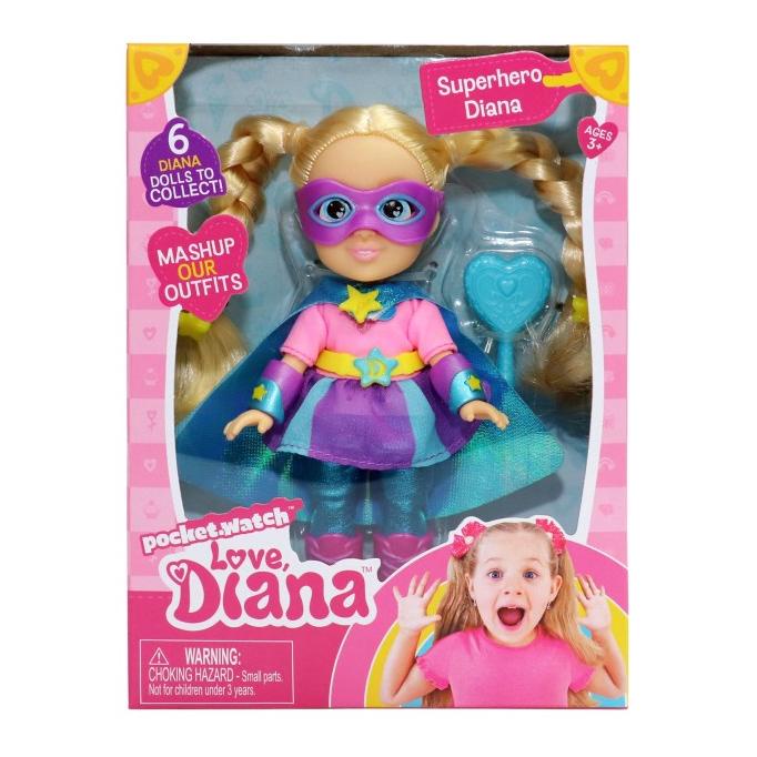 Mainan Anak Boneka Diana Love Diana Superhero Doll 6" Original