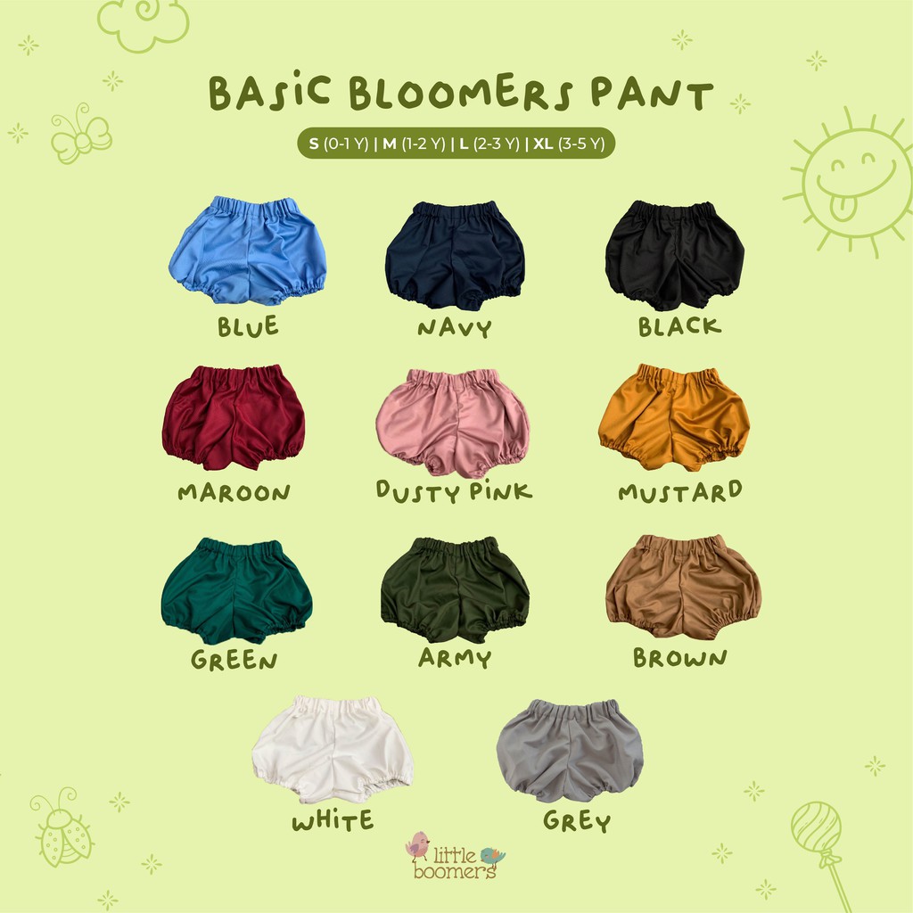 LITTLE BOOMERS - Bloomers Basic Pant 0Y 1Y 2Y 3Y 4Y 5Y - Celana Anak