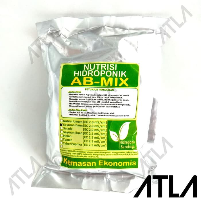 Pupuk Nutrisi Hidroponik Sayur Daun 0-5 L Ekonomis AB Mix FH007 - ppk231