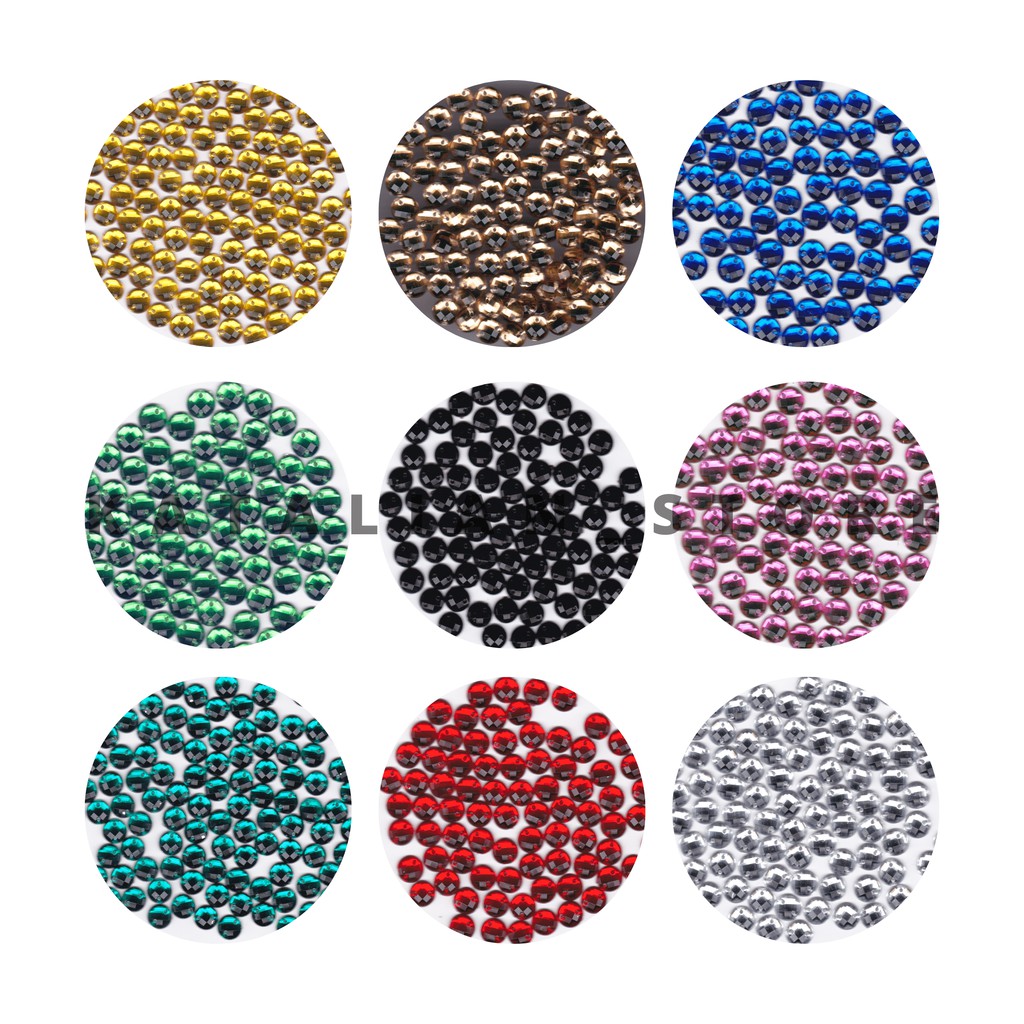 Payet Kristal Akrilik Bea Bulat 12mm