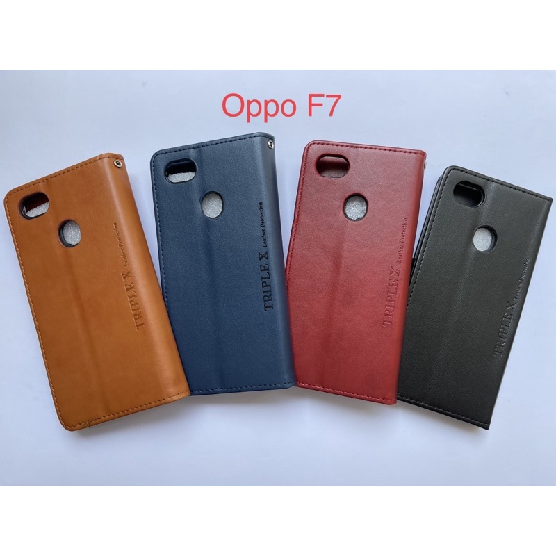 Leather Wallet Flip New Oppo F7