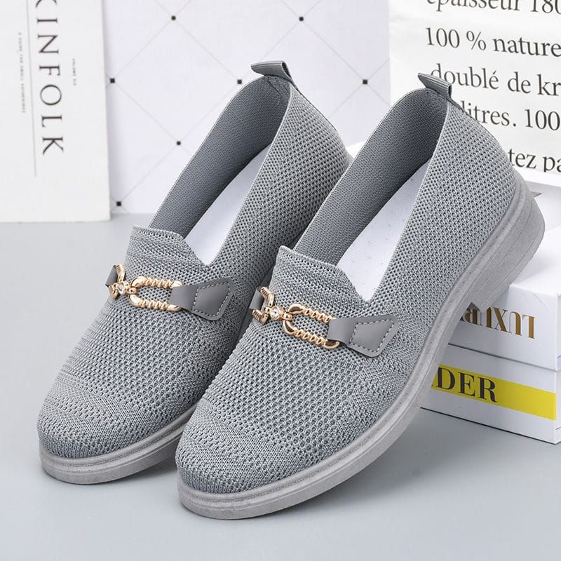 Permata Sepatu Slip On Flyknit Wanita SD306 Shoes Women Import Premium Quality