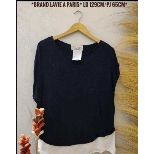 atasan rajut mix sifon jumbo