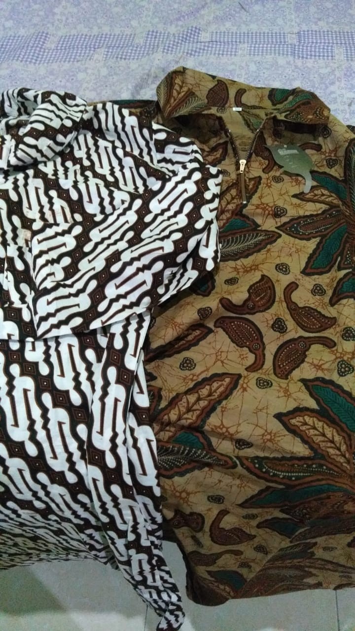 Tunik Santika White Jumbo 3 Batik Seragam Kantor Kerja Modern Tunic Batik Ld 120 Xxxl Big Size Besar