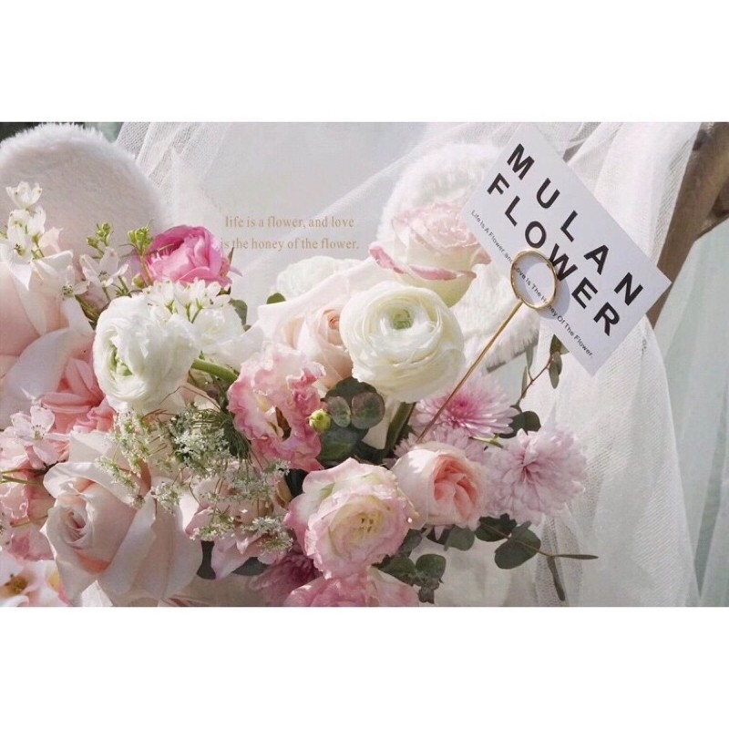 GOLD STICK CARD ECERAN PCS STICK BUNGA BENTUK LOVE ATAU BULAT UNTUK HAND BOUQUET BUNGA FLORIST