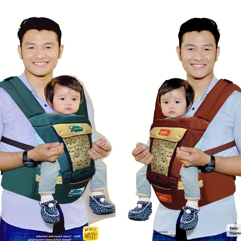 WRJ.708063 ◦ Hipseat Snobby Terazoo Saries Dengan WarnaHijau & Orange / Gendongan Hipseat