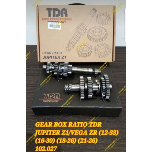 GEAR GIR BOX RATIO GIR BOX RASIO TDR JUPITER Z1 12 33 / 16 30 / 18 26 / 21 26 ORIGINAL TDR