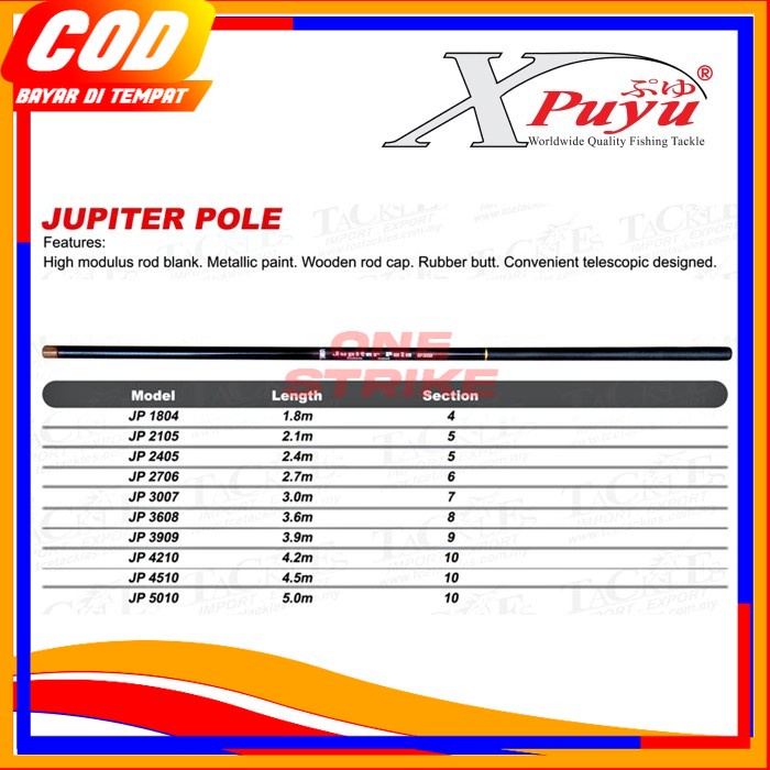 JORAN PANCING / TEGEK XPUYU ROD JUPITER POLE - 3006