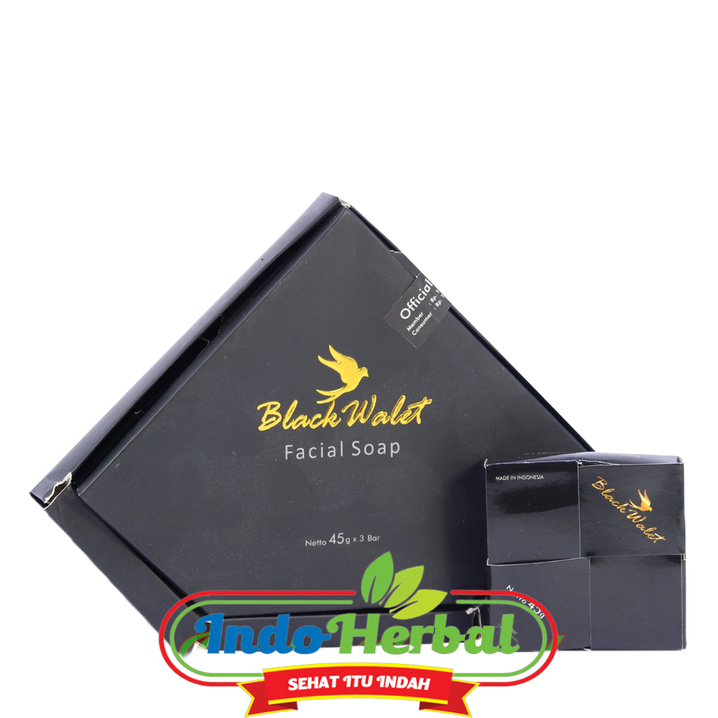 Sabun Muka Black Walet Facial Soap Original isi 1 Box isi 3 Pcs