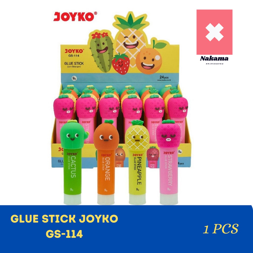 

Lem Stick Joyko Glue Stick GS-114 (9gr) Motif Buah
