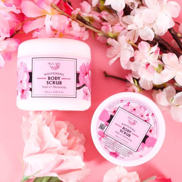 Body cream wub & body scrub wub