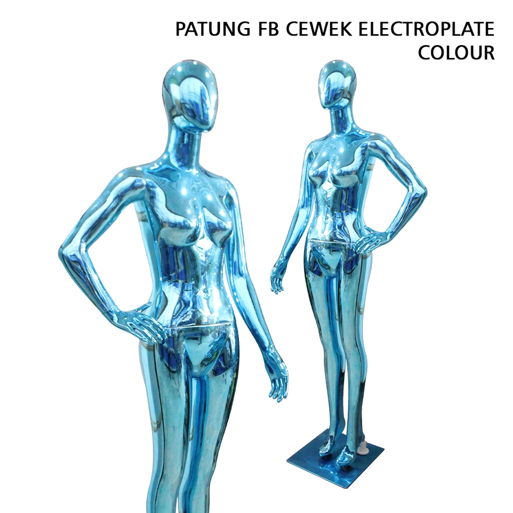 Patung Mannequin/Patung Full Body Cewek Electroplate Colour/Manekin Cewek Wanita Dewasa Seluruh Bada