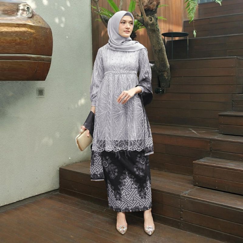 SET KEBAYA SELENDANG  KEBAYA MODERN KEBAYA BRUKAT MODERN KEBAYA WISUDA KEBAYA BRUKAT TILLE