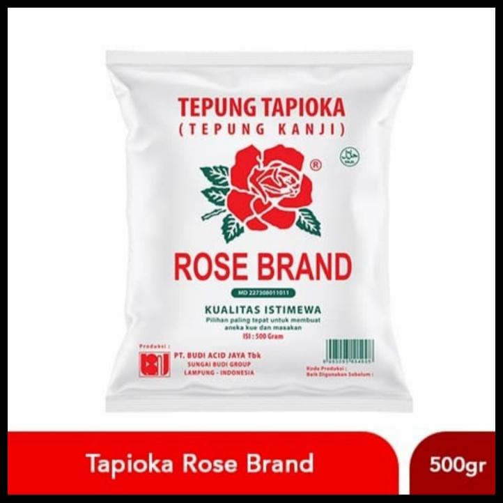 

TERBARUU!! Tepung Tapioka Kanji Rose Brand 500 gr dus isi 20 Bungkus 10kg TERBARU