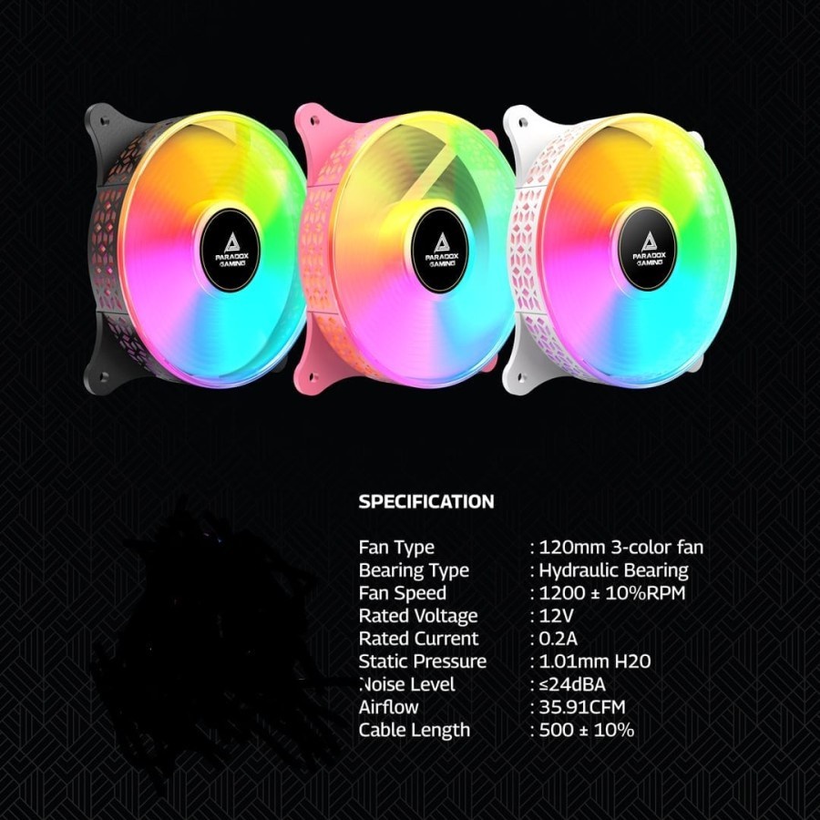 Fan Casing 12Cm Paradox Gaming Hypersonic F400 RGB