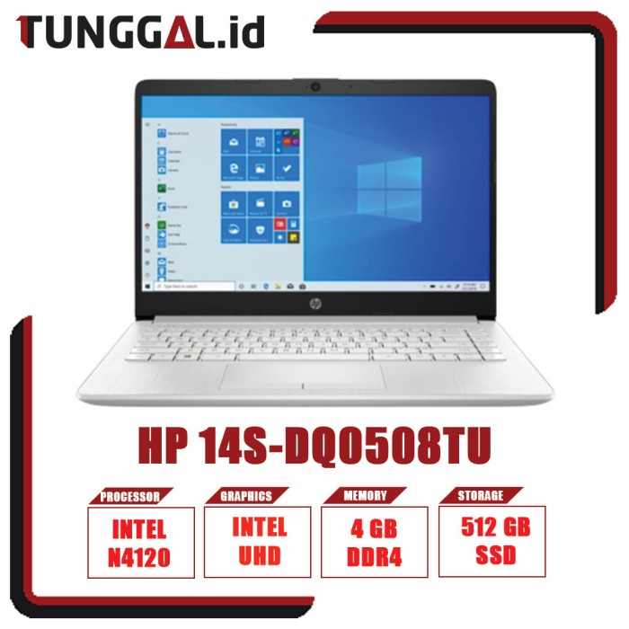 Jual Laptop Hp 14s Dq0508tu Celeron N4120 Ram 4gb 256gb Ssd 14hd W11 Ohs Shopee Indonesia 6184