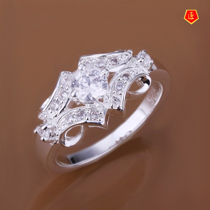 [Ready Stock]Exquisite Personalized Diamond Ring