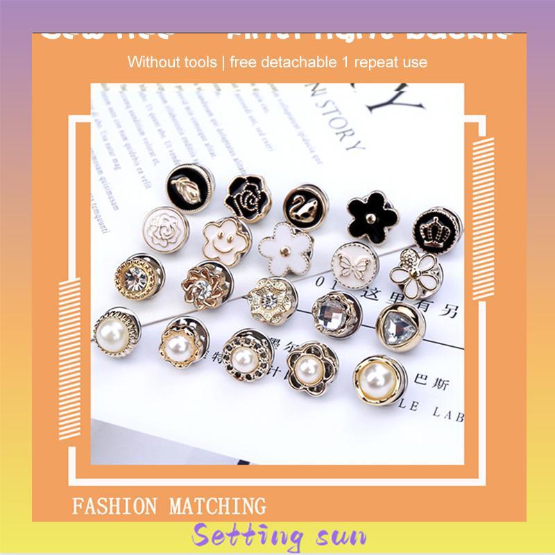 Tak Terlihat Tanpa Tombol Jahit Pakaian Wanita Yang Dapat Dilepas Sweater Kemeja Kardigan Dekorasi TN