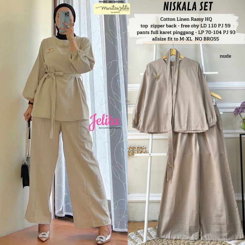 Niskala Set / Setelan Wanita Katun Linen Rami HQ