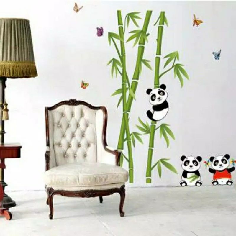 BAMBOO PANDA WALLSTICKER WALL STICKER STIKER DINDING PANDA BAMBU