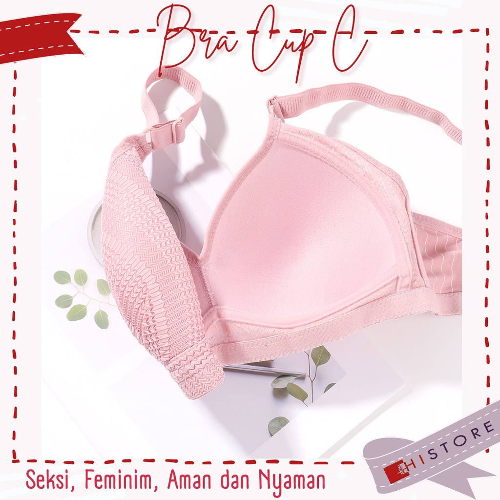 [HI] Bra BH JUMBO Cup 3/4C Fashion Wanita Bra wanita Premium BH Busa Tipis Tanpa Kawat Sangat Nyaman 2035