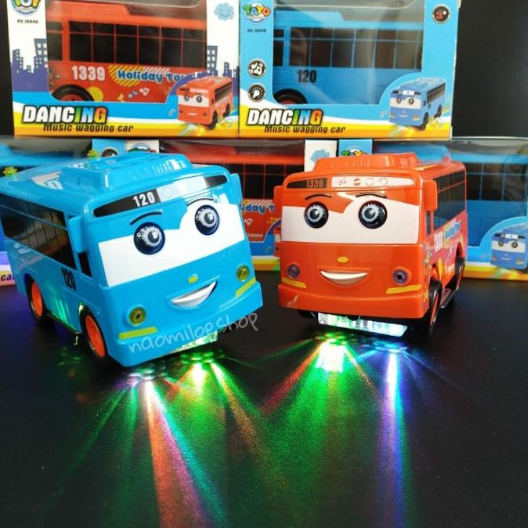 Modern.. MAINAN TRUK OLENG MAINAN TAYO OLENG DANCING ROBOT MOBIL BUS TAYO ADA LAMPU DAN MUSIK