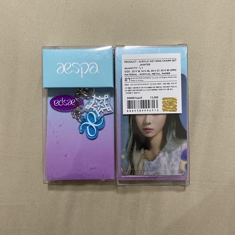 Aespa Next Level Acryclic Keyring with Photocard Key Ring Winter