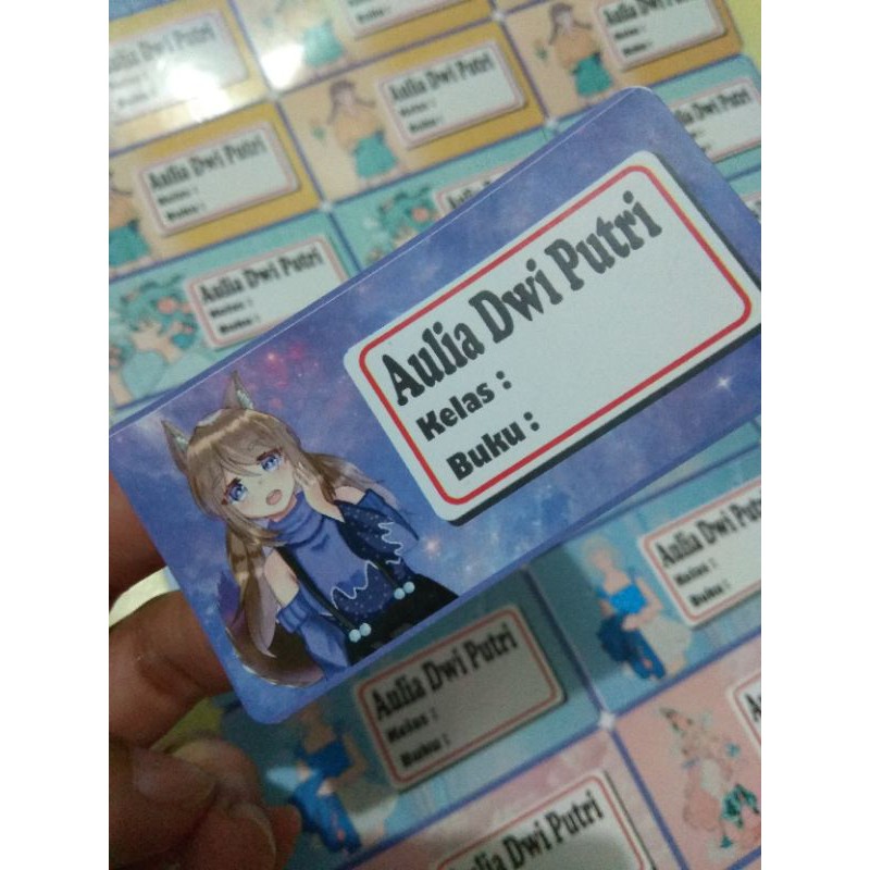 

sticker label nama anak