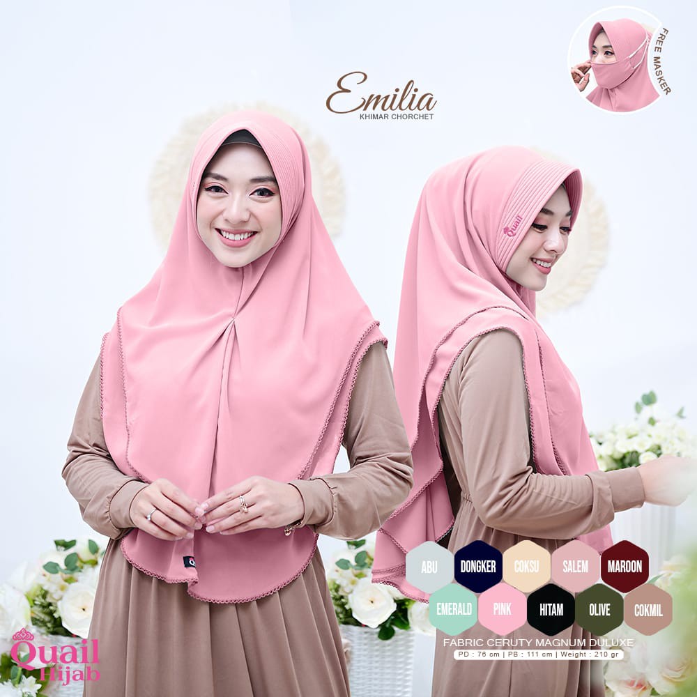 Khimar Emilia Quail Hijab - Khimar Cerruty Payet