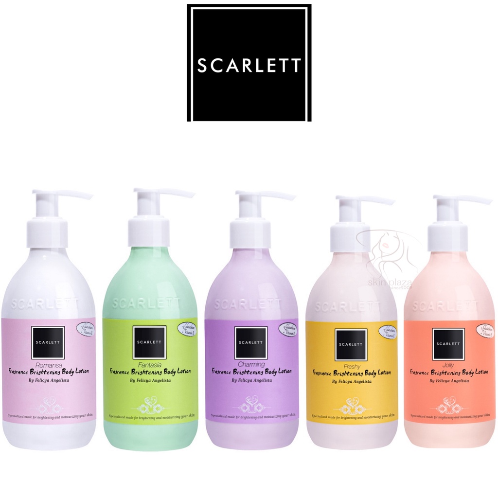 Scarlett Whitening Age Delay Body Lotion Shower Scrub Facial Wash Eye Serum Cream Toner Mugwort Soothing &amp; Hydrating Gel Mask Glow Mini Series Felicya Angelista Free Gif