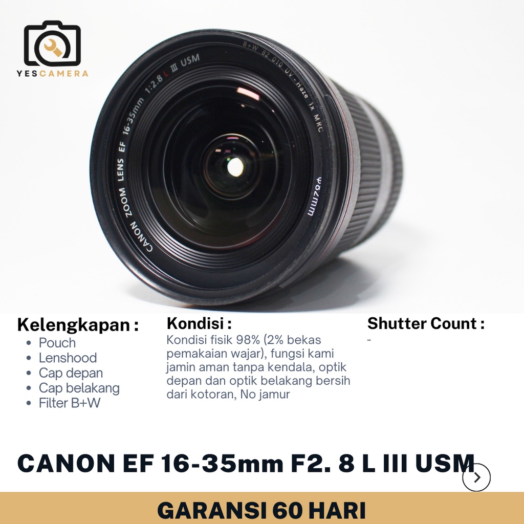 Lensa Canon 16-35mm F2.8 L III USM Lensa Wide Angle Canon Lensa Ef Canon Lensa Wide