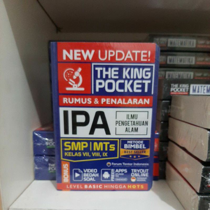 BUKU SOAL BEST : NEW UPDATE THE KING POCKET RUMUS & PENALARAN MATEMATIKA . IPA SMP/MTs-6