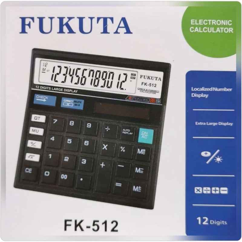

Fukuta / Royally Calculator Elektronik Jualan Kalkulator FK-512 12digit
