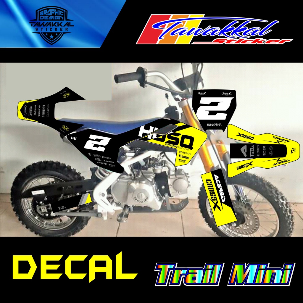 Sticker Motor Decal Trail Mini MXGP 27 Replika Husq Mesin 110cc Variasi LENKA Full Body.