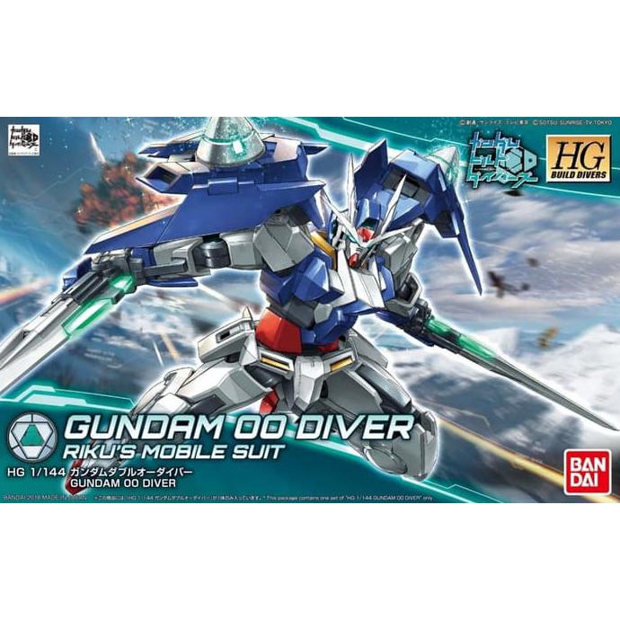 BARANG BERKUALITAS  HG / HGBD 1/144 GN-0000DVR Gundam 00 Diver - Gundam Build Divers